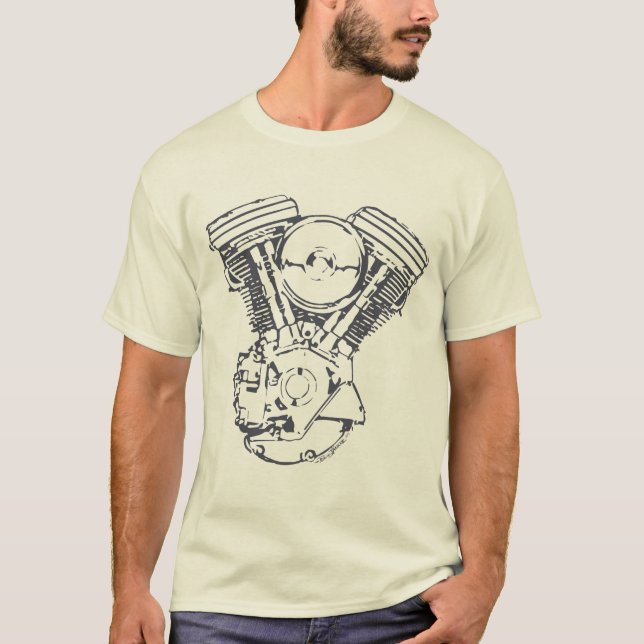 T-shirt Évolution de Harley V-Jumelle (Devant)