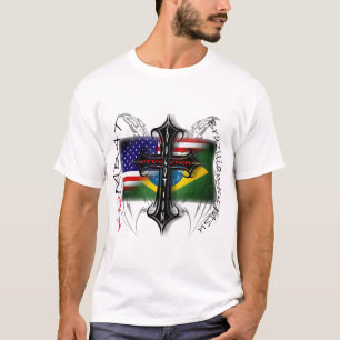 T-shirt Évolution de Jiu Jitsu de Brésilien + Croix de