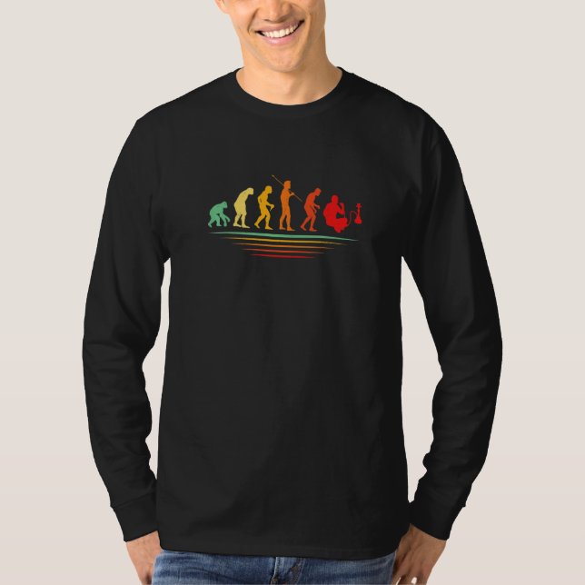 T-shirt Évolution de la chicha  Fumer la chicha Narguilé É (Devant)