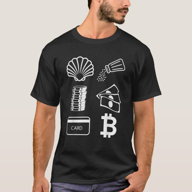T-shirt Évolution de la crypto-monnaie bitcoin b (Devant)