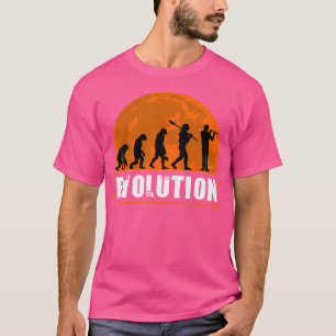 T-shirt Évolution de la flute humaine Amusante évolution d