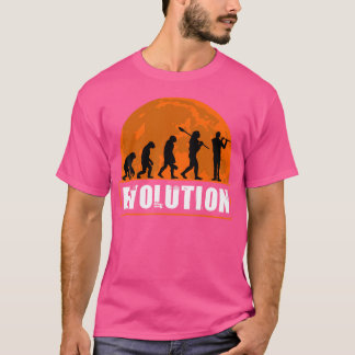 T-shirt Évolution de la flute humaine Amusante évolution d