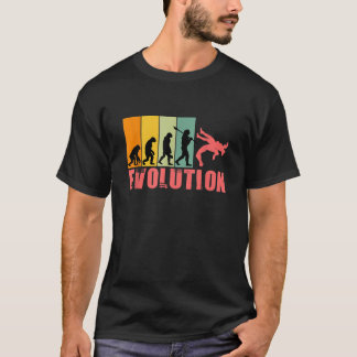 T-shirt Évolution de la lutte humaine rétro vintage drôle