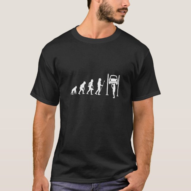 T-shirt Évolution de la mécanique automobile (Devant)