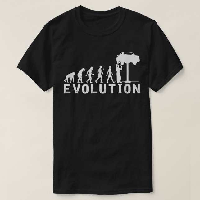 T-shirt Évolution de la mécanique automobile (Design devant)