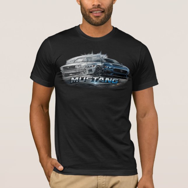 T-shirt Évolution de la Muscle Car Mustang de Classique à  (Devant)