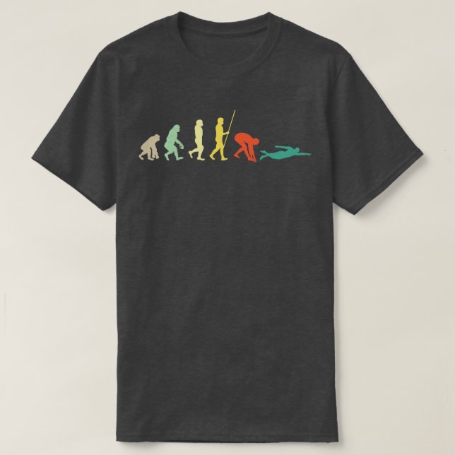 T-shirt Évolution de la natation (Design devant)