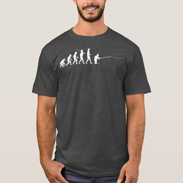 T-shirt Évolution de la pêche à la mouche (Devant)