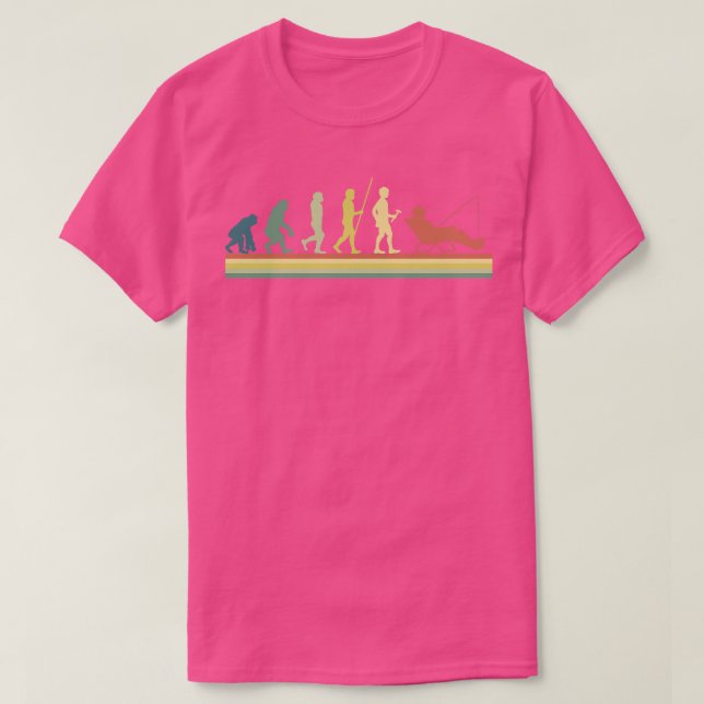 T-shirt Évolution de la pêche rétro (Design devant)