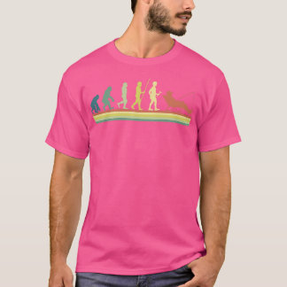 T-shirt Évolution de la pêche rétro