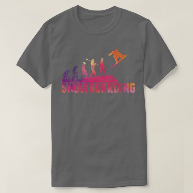 T-shirt Évolution de la planche à neige Freestyle Snowboa (Design devant)