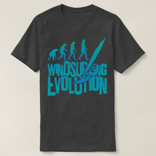 T-shirt Évolution de la planche à voile (Design devant)