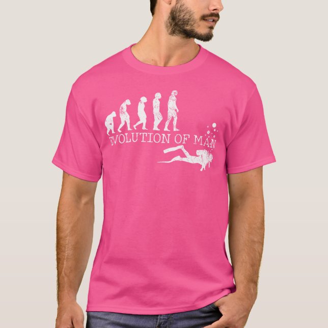 T-shirt Évolution de la plongée en scaphandre amusant pour (Devant)
