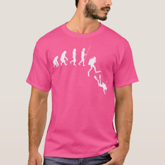 T-shirt Evolution De La Plongée Evolution De Man Drôle Plo