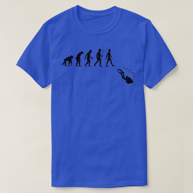 T-shirt Evolution de la plongée sous-marine 4 (Design devant)