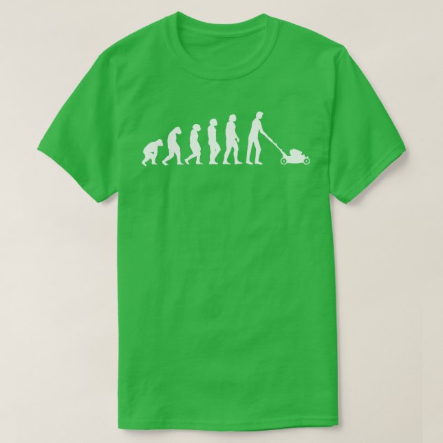 T-shirt Évolution de la puissance de la pelouse de jardine (Design devant)
