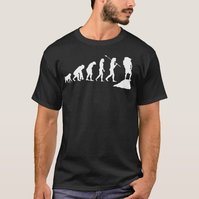 T-shirt Évolution de la randonnée alpinisme grimpeur de mo (Devant)