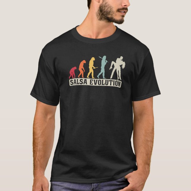 T-shirt Évolution de la salsa Vintage (Devant)