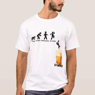 T-shirt Évolution de la semaine Bière Fête du vendredi Boi