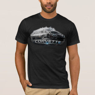 T-shirt Évolution de la voiture de sport Corvette, du clas