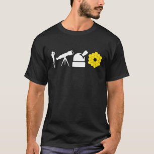 T-shirt Évolution De L'Astronomie Telescopes James Webb S