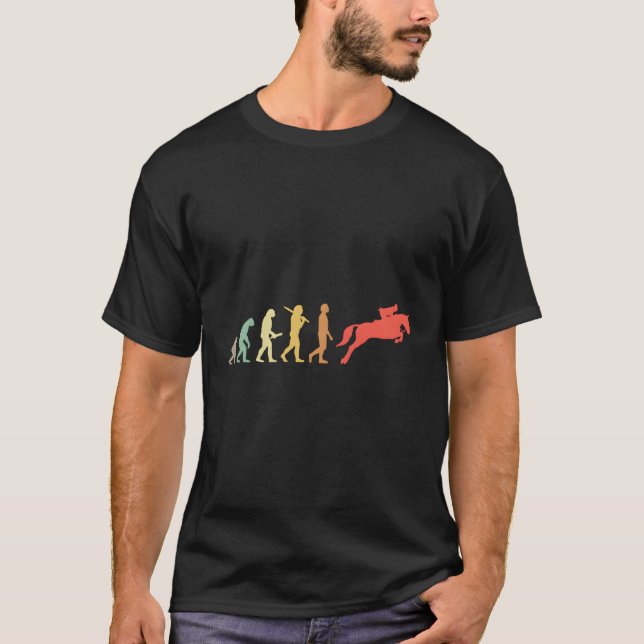 T-shirt Évolution De L'Équitation Pour Les Voyageurs Montr (Devant)