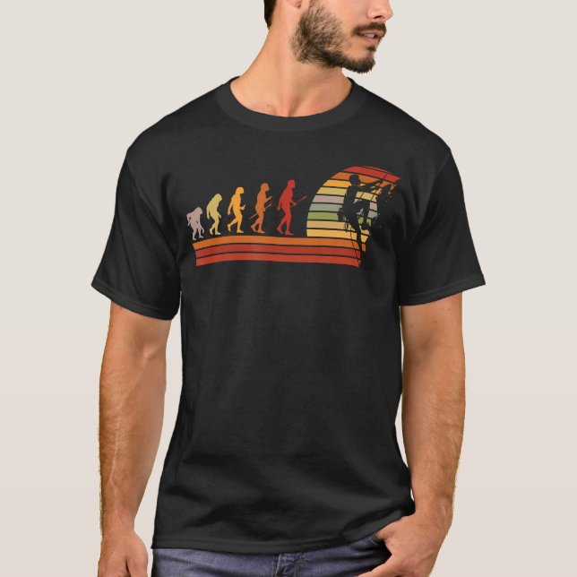 T-shirt Évolution de l'escalade rétro vintage (Devant)