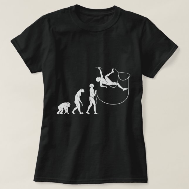 T-shirt Évolution De L'Escalade Rock Climber Fun Rock (Design devant)