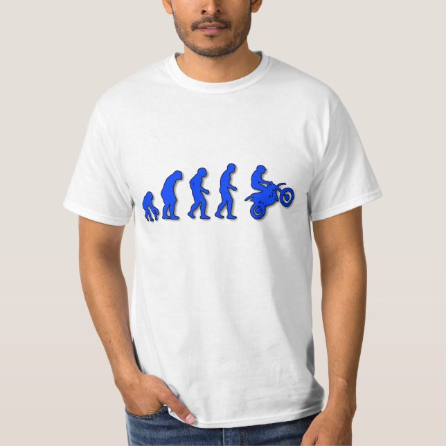T-shirt Évolution de l'homme à la moto (Devant)