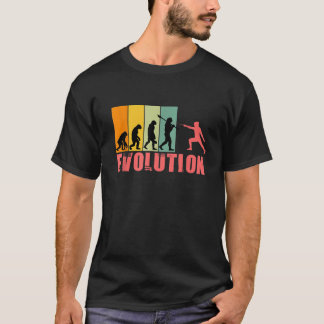 T-shirt Évolution de l'Homme Escrime Rétro Évolution Escri