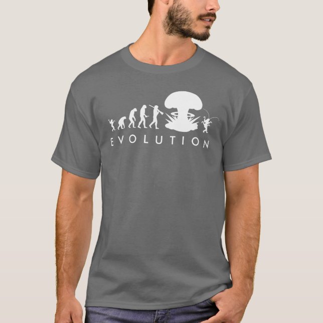 T-shirt Evolution de l'homme et du cafard amusant Graphiqu (Devant)