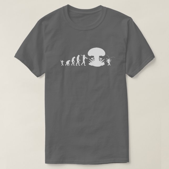 T-shirt Evolution de l'homme et du cafard amusant Graphiqu (Design devant)