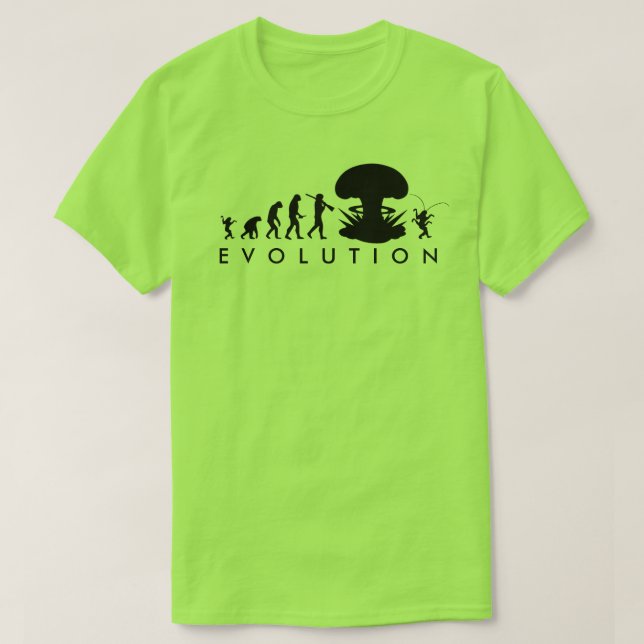 T-shirt Évolution de l'Homme et du Cafard Tableau d'Évolut (Design devant)