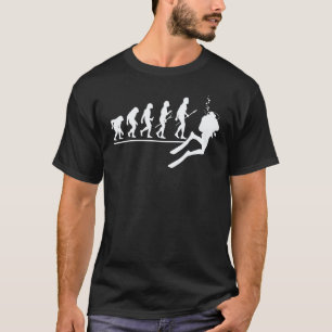 T-shirt Évolution de l'homme plongeur en scaphandre Evolut