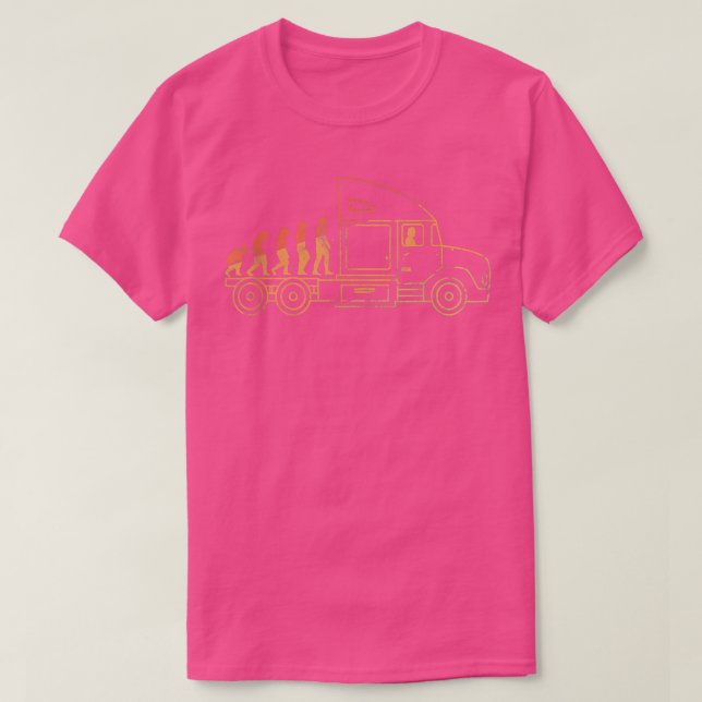 T-shirt Évolution de l'interurbain des conducteurs de cami (Design devant)