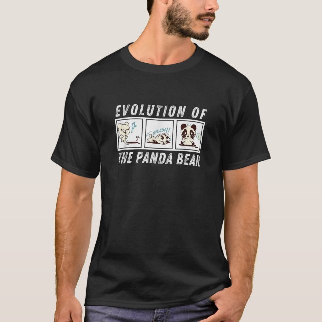 T-shirt Évolution de l'ours Panda Cadeau d'animal drôle (Devant)