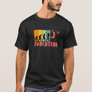 T-shirt Évolution De Man Retro Basketball Évolution Panier