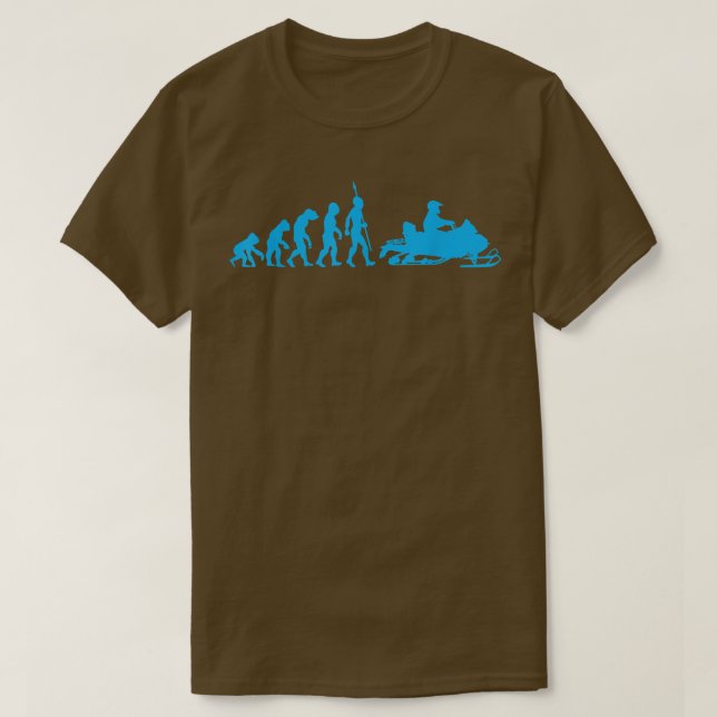 T-shirt Évolution de moto à neige  (Design devant)