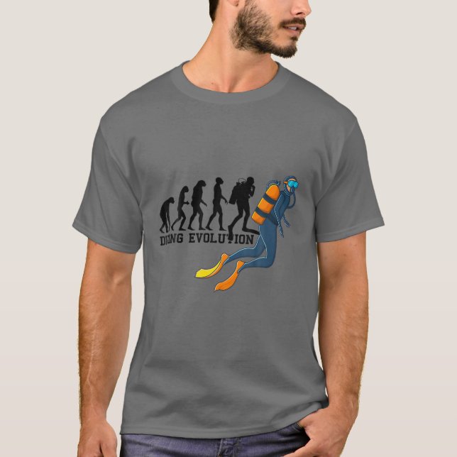 T-shirt Evolution de plongée Scuba Diver Apparel Dive Inst (Devant)
