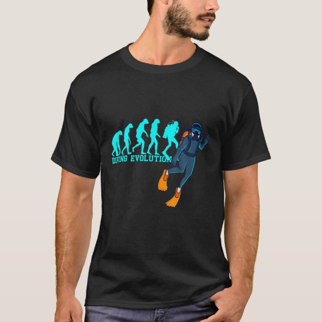 T-shirt Evolution de plongée Scuba Diver Apparel Dive Inst (Devant)