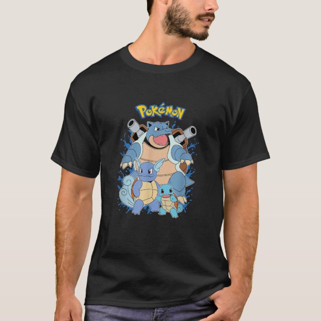 T-shirt Évolution de Pokémon Squirtle (Devant)