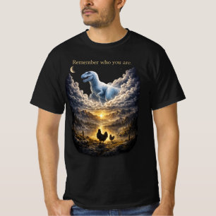 T-shirt Évolution de poulet T-Rex   Rappelle-toi qui tu es