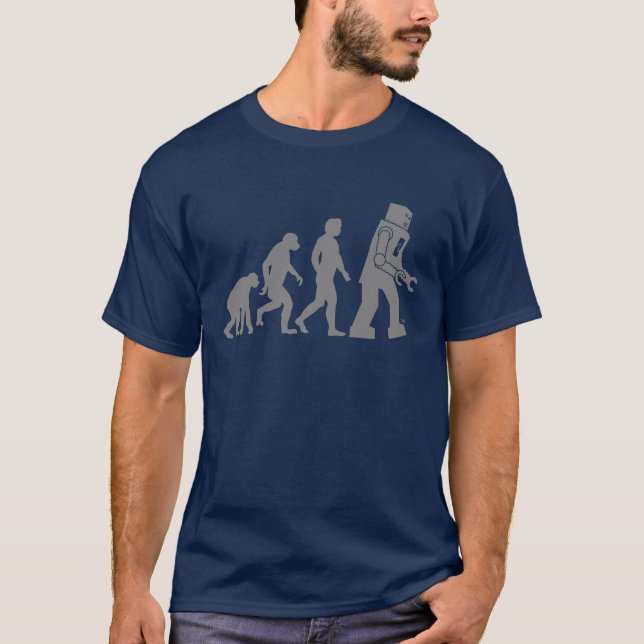 T-shirt Évolution de robot - nos nouveaux suzerains de (Devant)