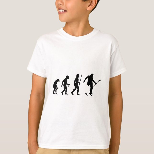 T-shirt Évolution de rock de l'homme (Devant)