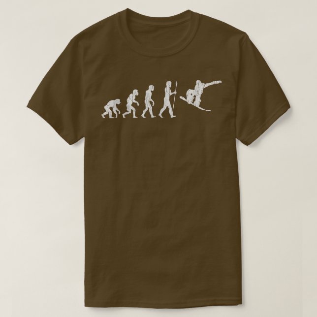 T-shirt Évolution de Snowboard  Snowboarding  (Design devant)