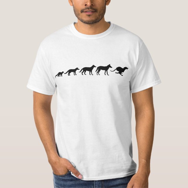 T-shirt Évolution de whippet (Devant)
