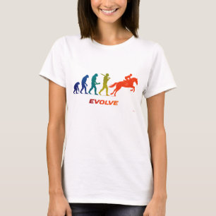 T-shirt Évolution des courses de chevaux silhouette design
