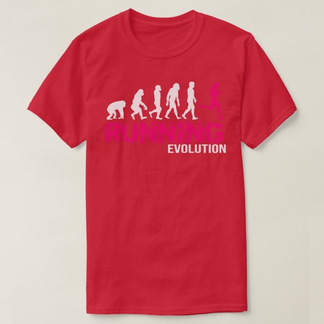 T-shirt Evolution des filles de course Coureurs cadeau 1 (Design devant)