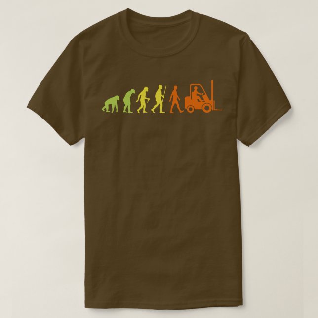 T-shirt Évolution des opérateurs de chariots élévateurs (Design devant)
