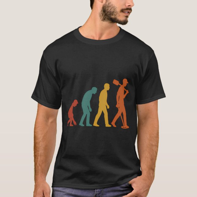 T-shirt Évolution des passionnés de détection de métaux (Devant)